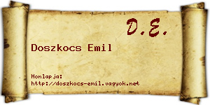 Doszkocs Emil névjegykártya